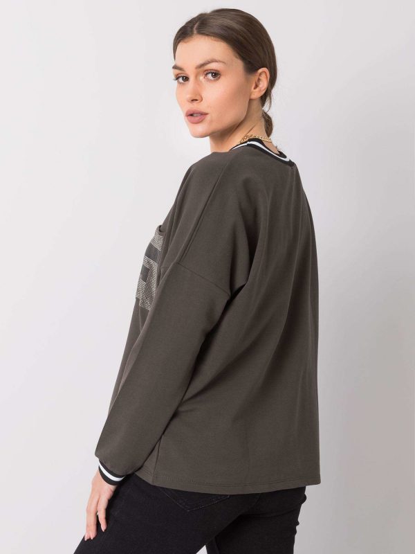 Dark khaki blouse Gracey