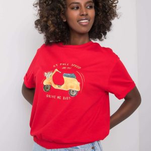 Red t-shirt with print Lucienne