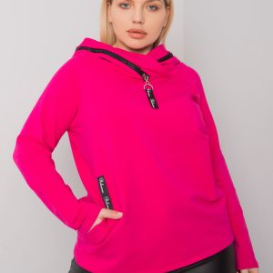 Akeiyla Fuchsia Plus Size Hoodie