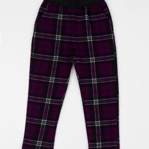 Purple Checkered Baby Pants