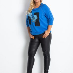 Blue plus size blouse Lifesaver