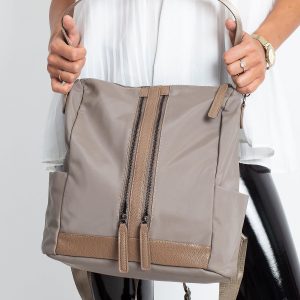 Dark Beige Soft Backpack Bag