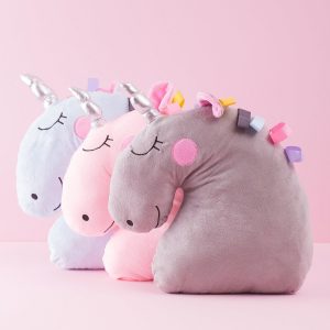 Grey Unicorn Pillow