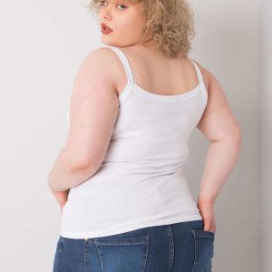 White Plus Size Cotton Scarlette Top