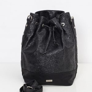 Black glossy handbag