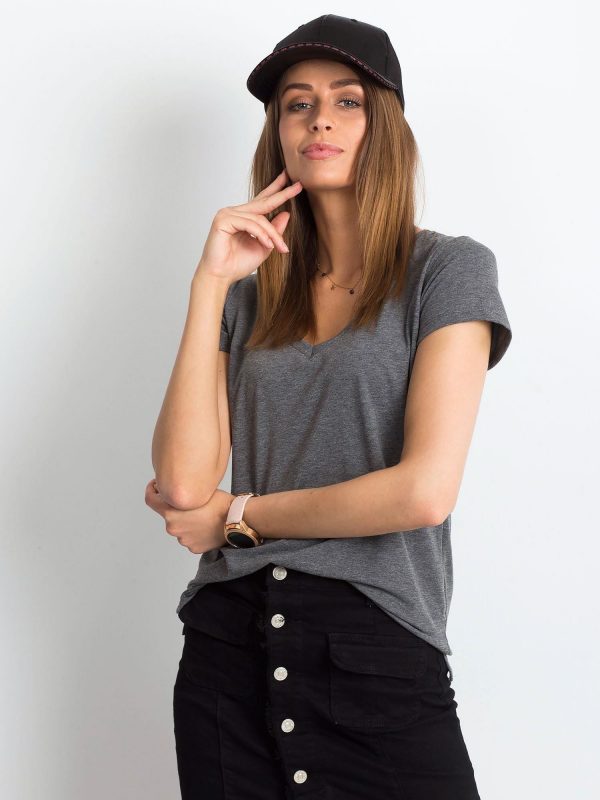 Dark grey melange T-shirt Square