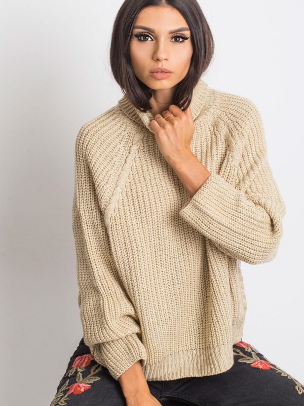 RUE PARIS Beige Sweater Darling