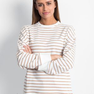 White-brown Continuously sweatshirt