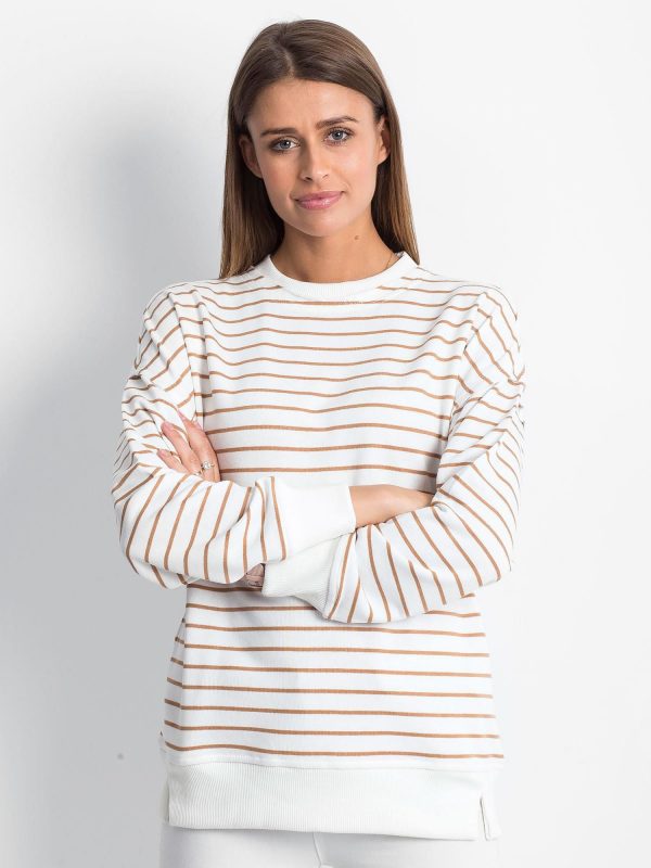 White-brown Continuously sweatshirt