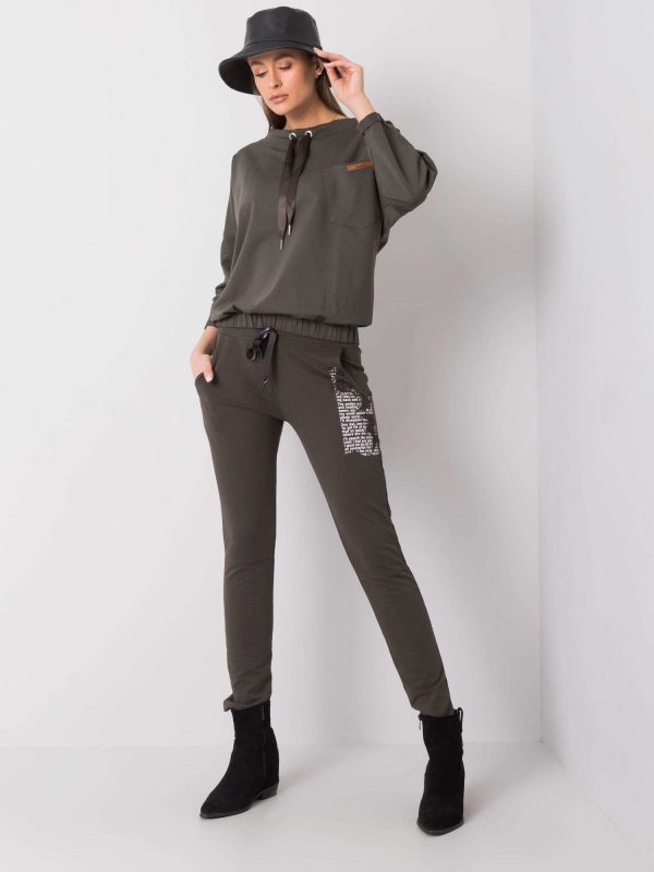 Dark khaki Taylor sweatpants