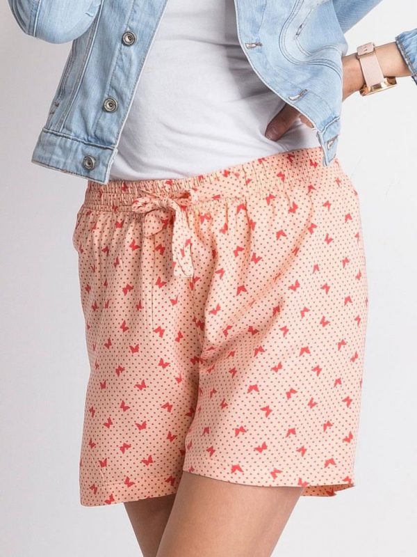 Peach Butterflies Shorts