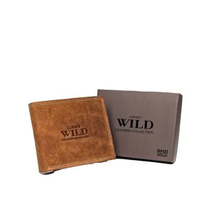 Light Brown Men's Nubuck Leather Wallet