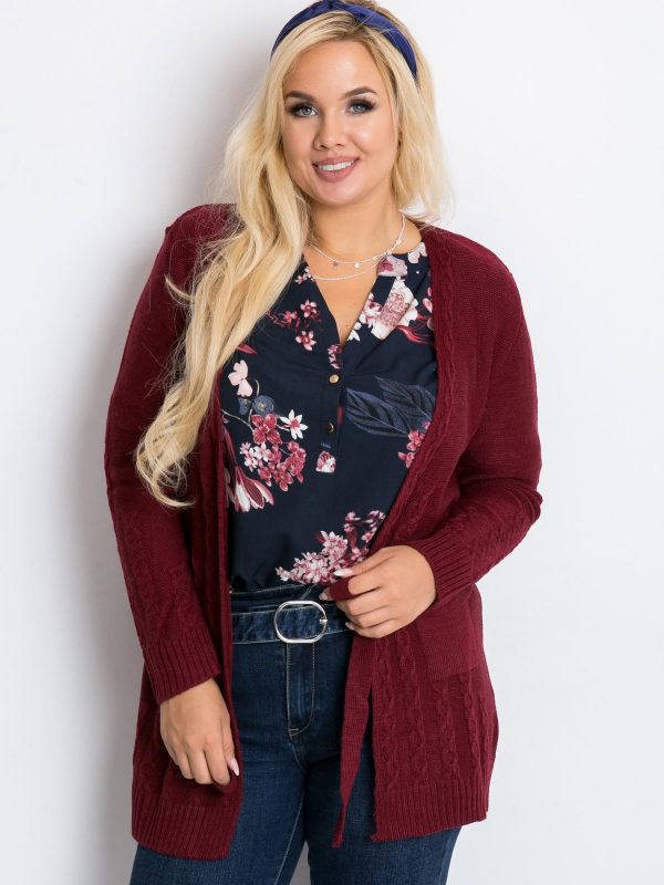 Burgundy plus size sweater Vibe