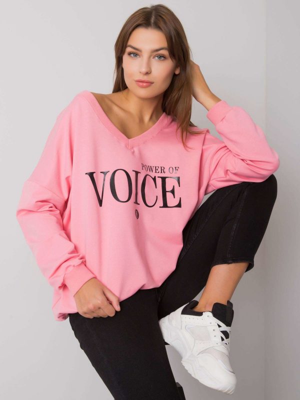 Pink sweatshirt for women with inscription Maral