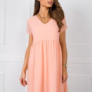 Sarah RUE PARIS bright coral dress