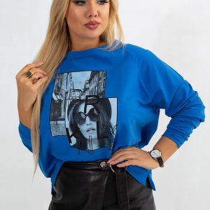 Dark blue plus size sweatshirt Stargaze