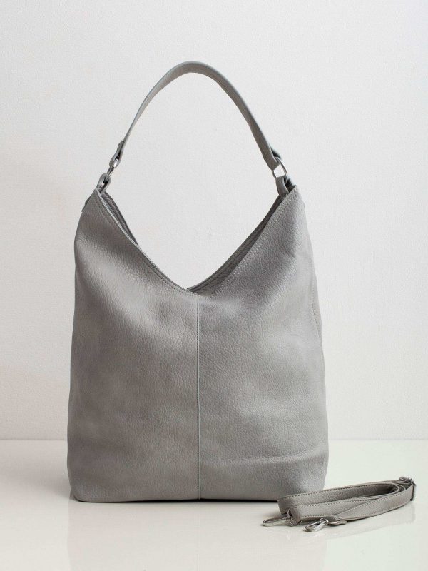 Grey Soft Shoulder Bag