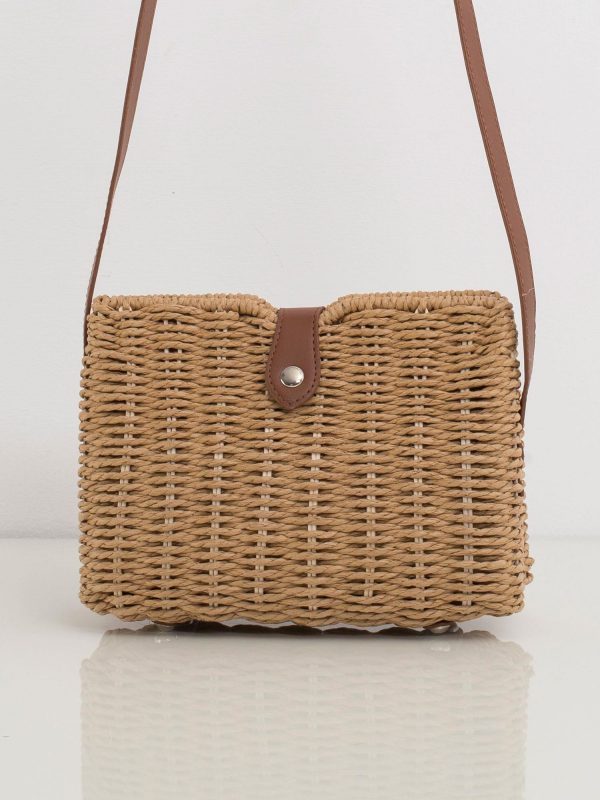 Beige Braided Messenger