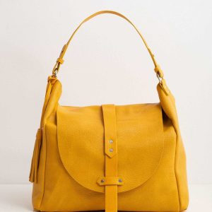 Yellow Large Bag With Cosmetic Bag