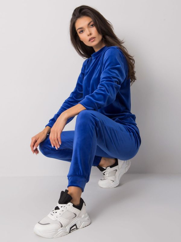 Brenda RUE PARIS cobalt velour set