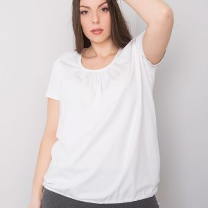 Celeste Cotton White Plus Size Blouse