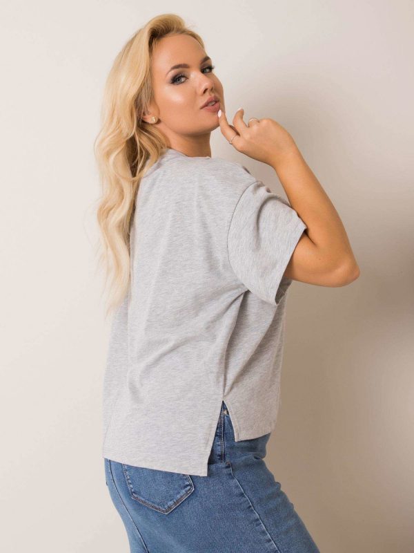 Grey T-shirt plus size Juanita RUE PARIS