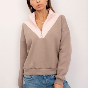 RUE PARIS Beige Candice sweatshirt