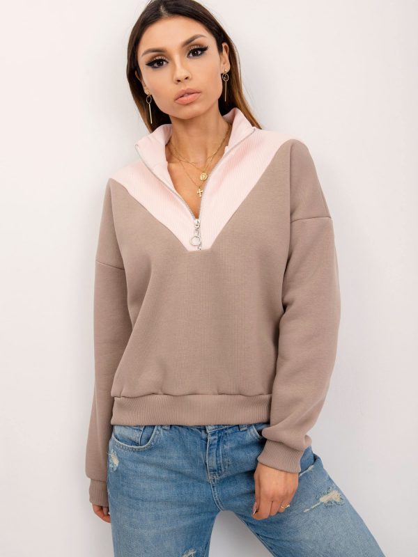 RUE PARIS Beige Candice sweatshirt