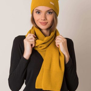 RUE PARIS mustard knitted set