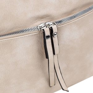 Beige eco leather ladies handbag