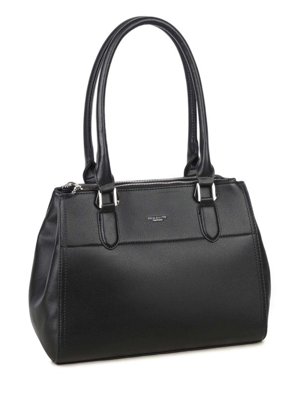 LUIGISANTO black eco leather bag