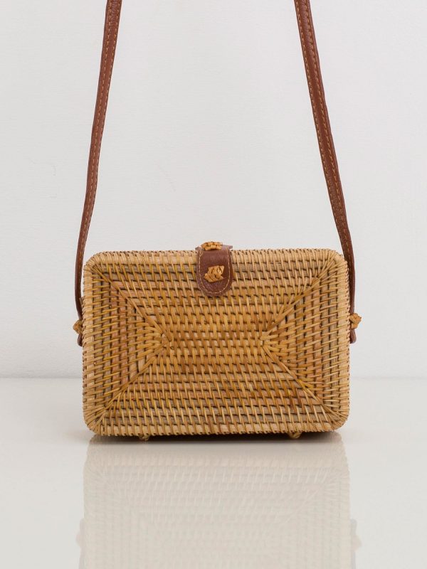 Beige Rattan Bag