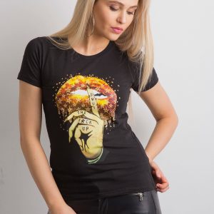 Women's T-shirt with print black