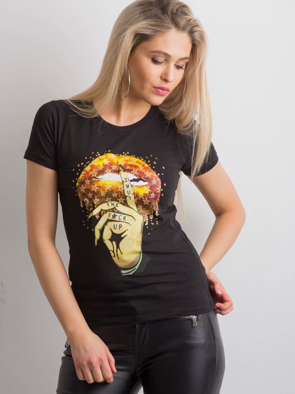 Women's T-shirt with print black