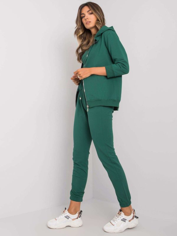 Dark Green Women's Three-Piece Set Mariyah