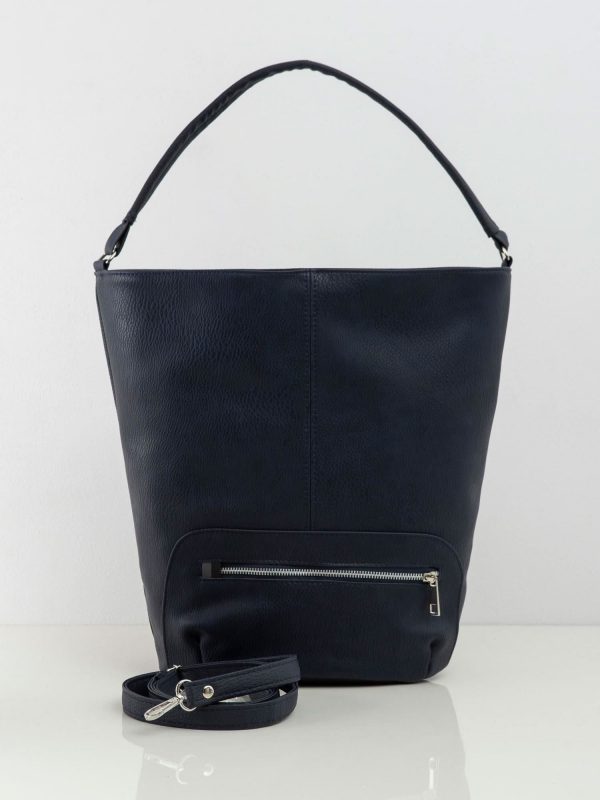 Navy blue large shopper bag