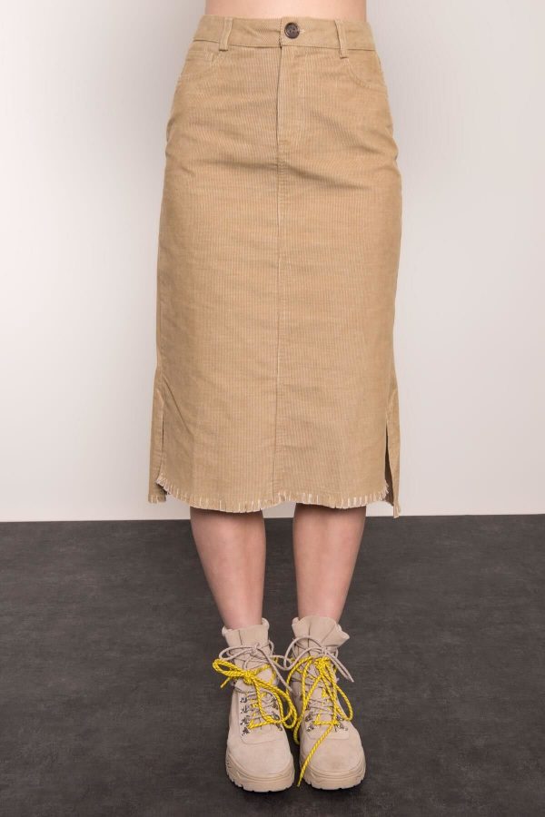 Beige corduroy skirt BSL