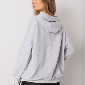 Anahita light grey melange kangaroo sweatshirt