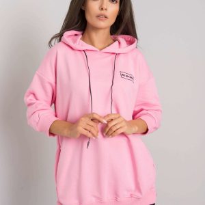 Pink sweatshirt with pockets by Leora