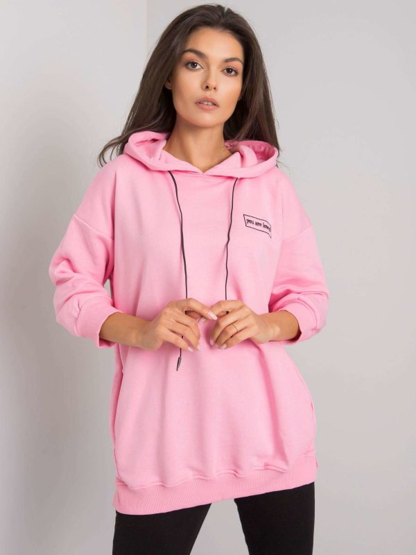 Pink sweatshirt with pockets by Leora