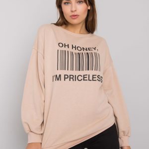 Beige sweatshirt with print Basile