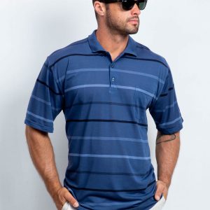 Dark Blue Plus Size Men's Polo Shirt Each