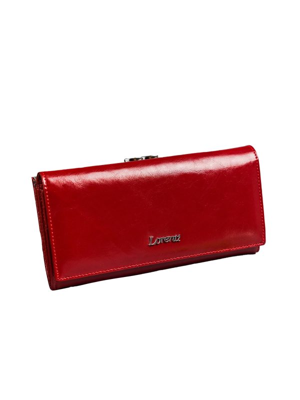 Women's Red Leather Wallet