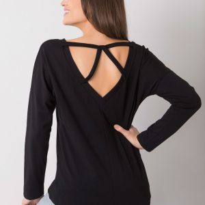 Black Women's Long Sleeve Blouse Libourne RUE PARIS