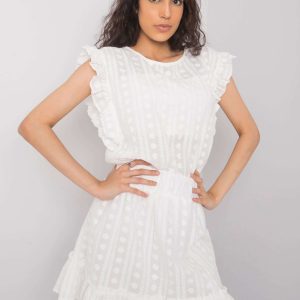 White blouse with embroidery Tacyana