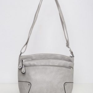 Grey eco leather handbag