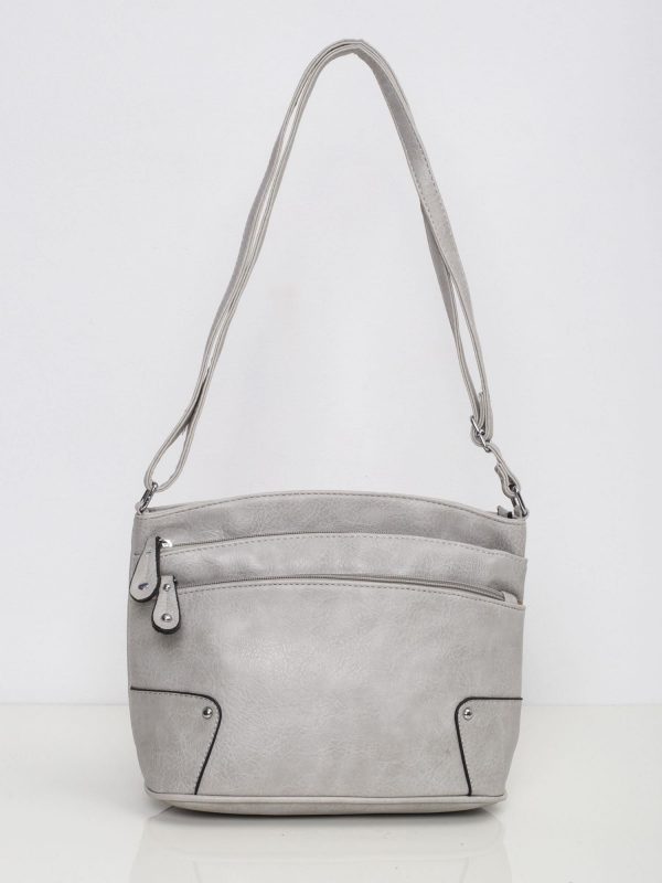 Grey eco leather handbag