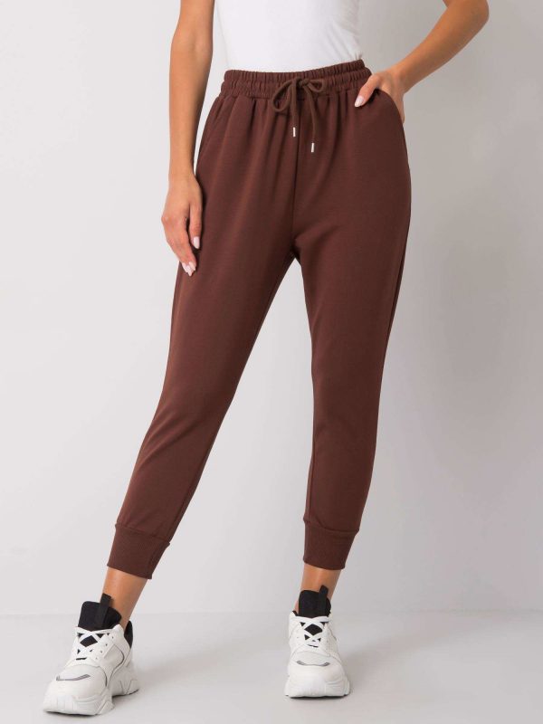 Dark Brown Cailie Cotton Sweatpants