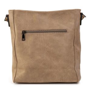 Beige imitation leather bag