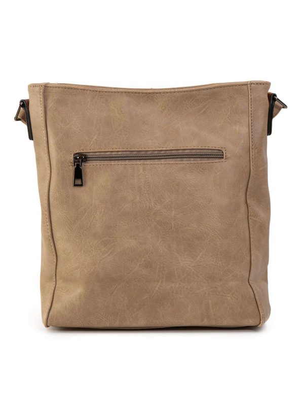 Beige imitation leather bag